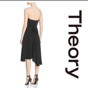 NWT Theory Trelle Black Strapless Dress Size 6